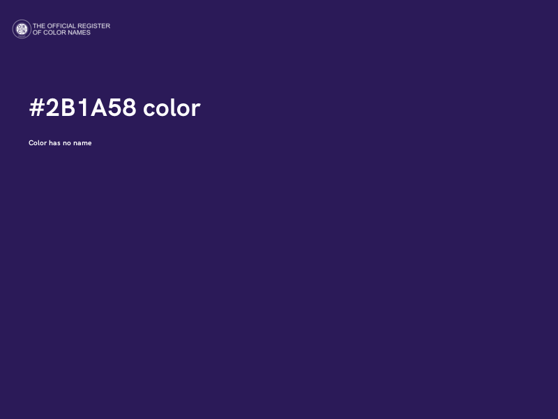 #2B1A58 color image