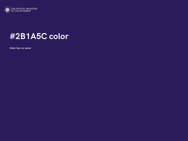 #2B1A5C color image