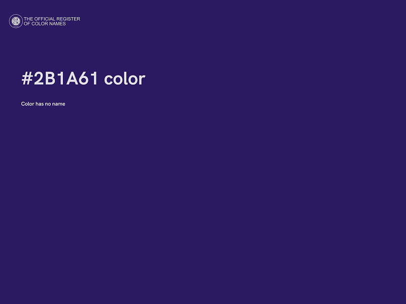 #2B1A61 color image