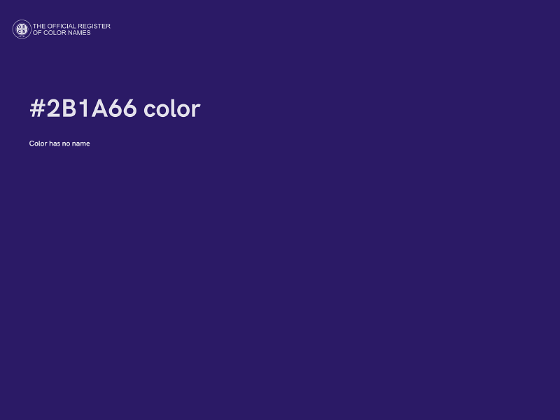 #2B1A66 color image