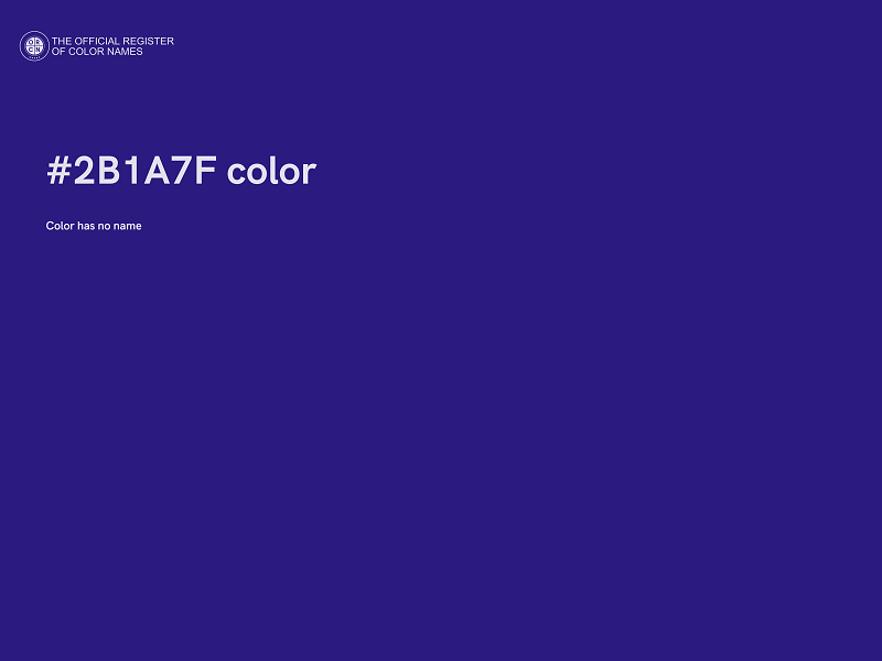 #2B1A7F color image