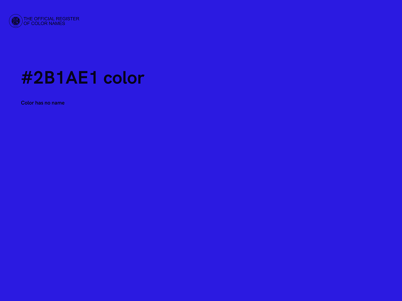 #2B1AE1 color image