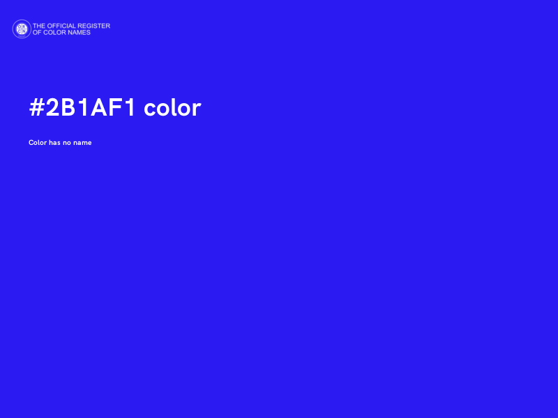 #2B1AF1 color image