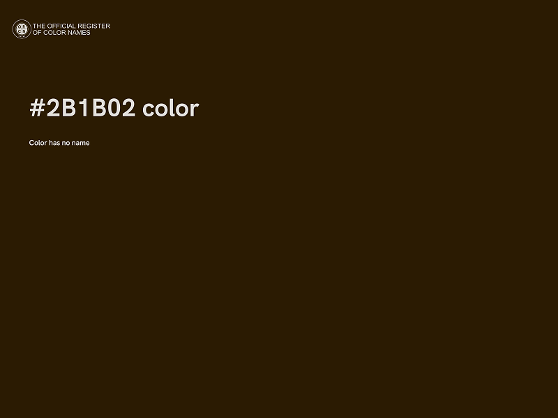 #2B1B02 color image