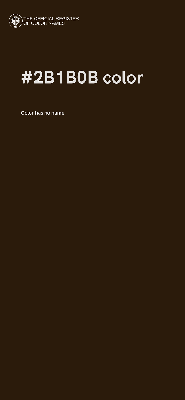 #2B1B0B color image