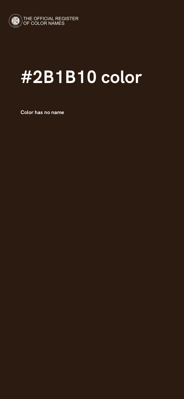 #2B1B10 color image