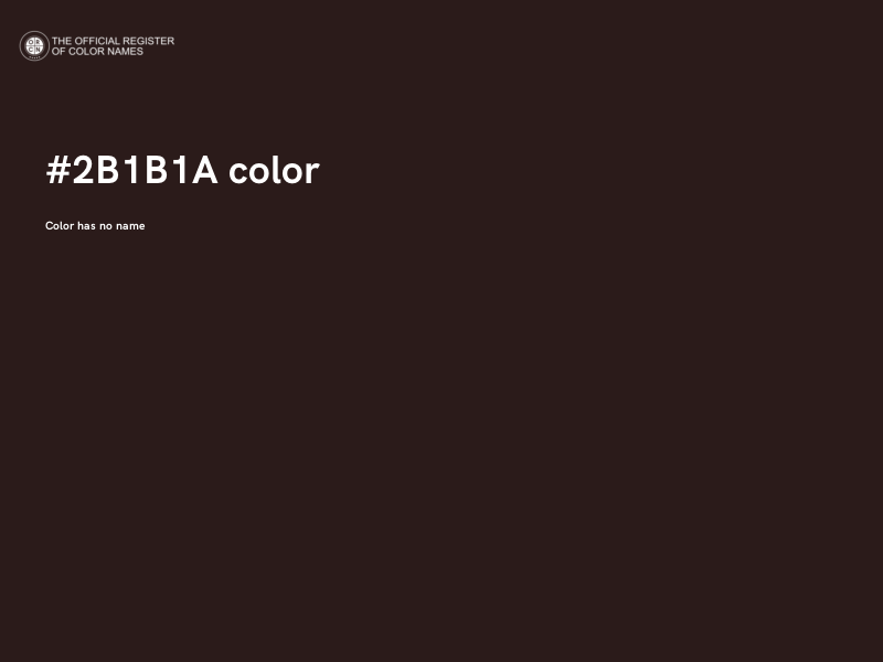 #2B1B1A color image