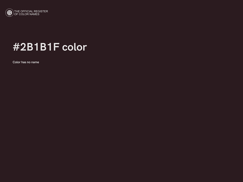 #2B1B1F color image