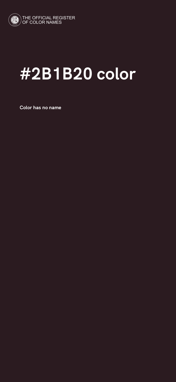 #2B1B20 color image