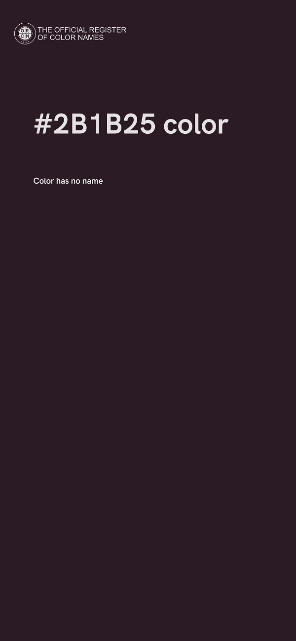 #2B1B25 color image