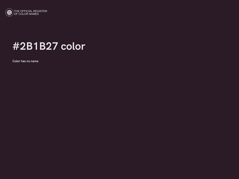 #2B1B27 color image