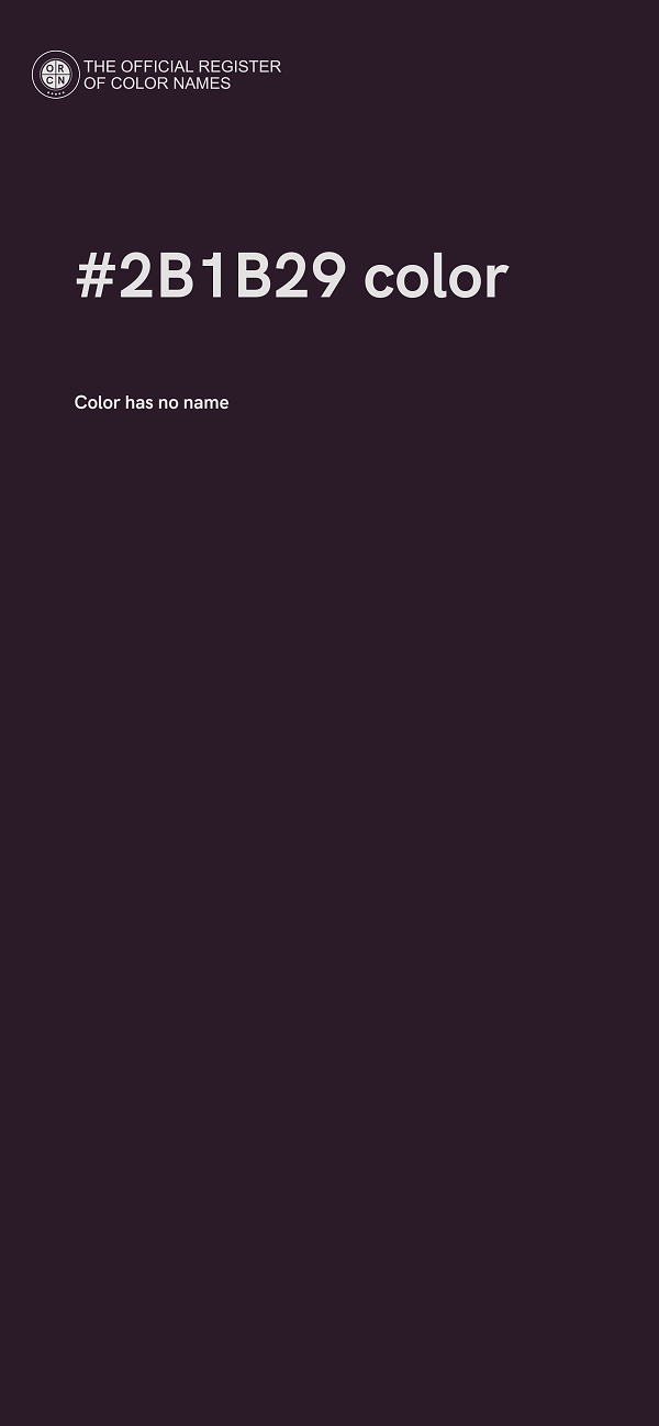 #2B1B29 color image