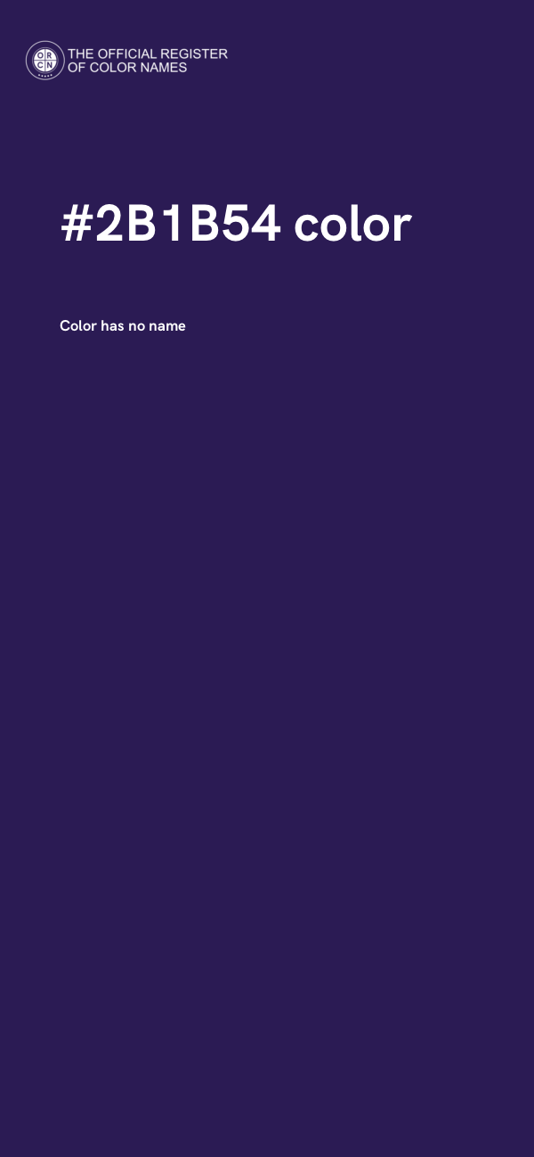 #2B1B54 color image