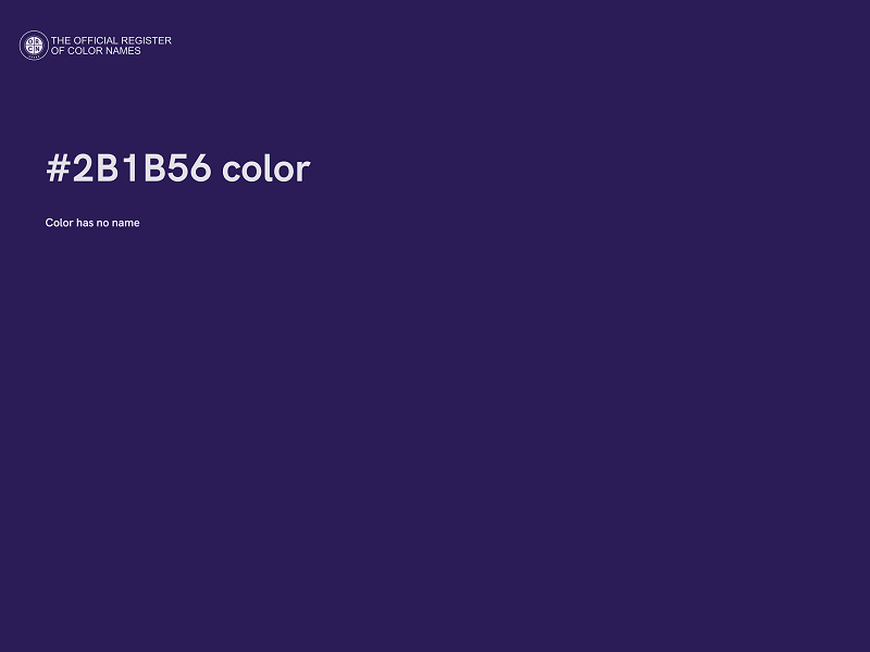 #2B1B56 color image