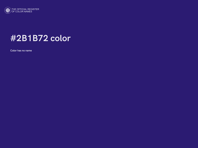 #2B1B72 color image