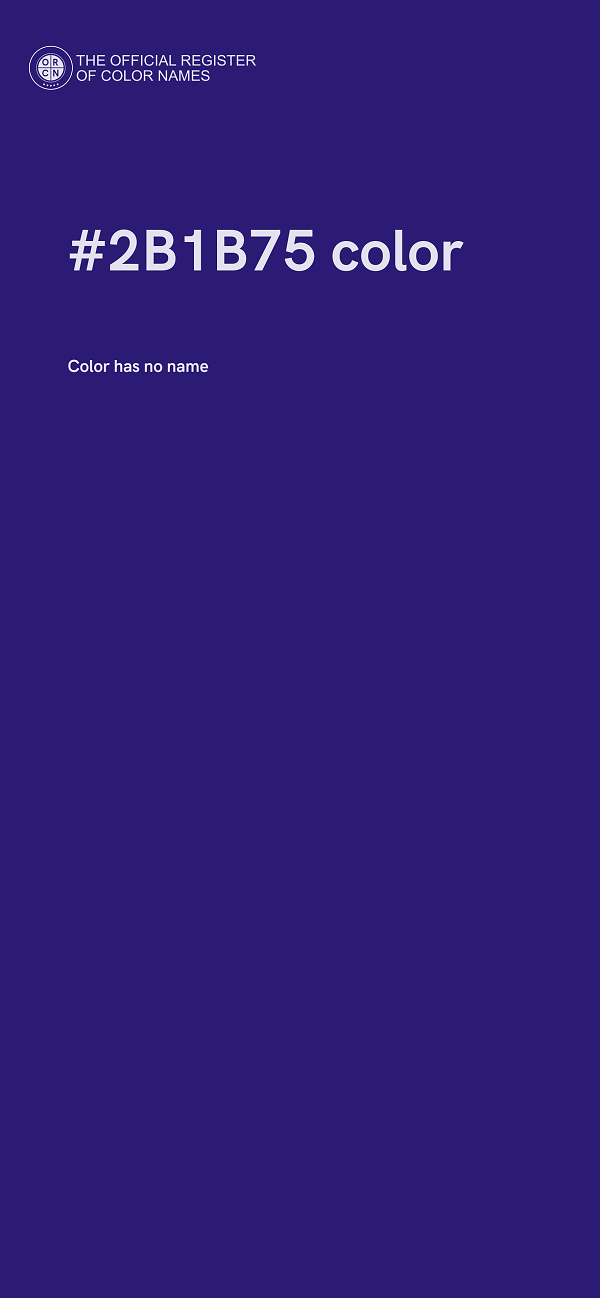 #2B1B75 color image