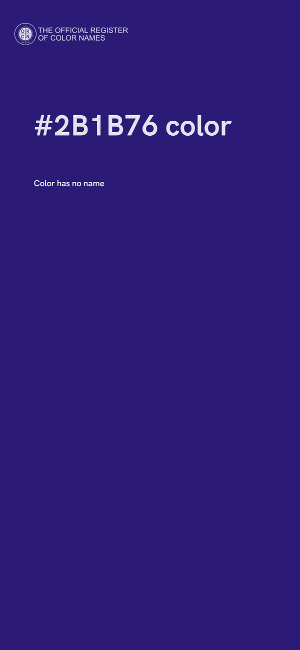 #2B1B76 color image