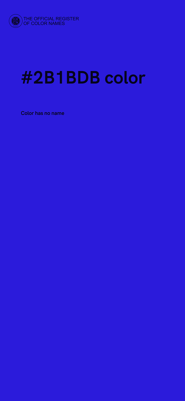 #2B1BDB color image