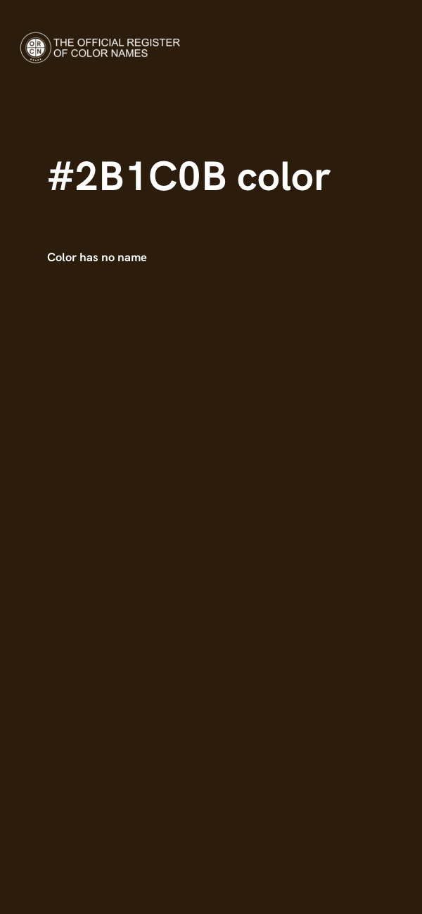 #2B1C0B color image