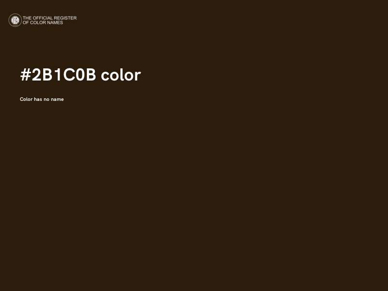 #2B1C0B color image