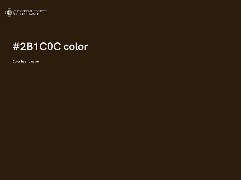 #2B1C0C color image