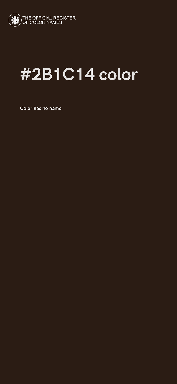 #2B1C14 color image