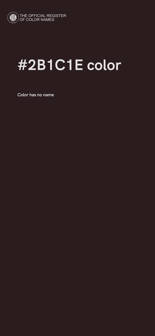 #2B1C1E color image