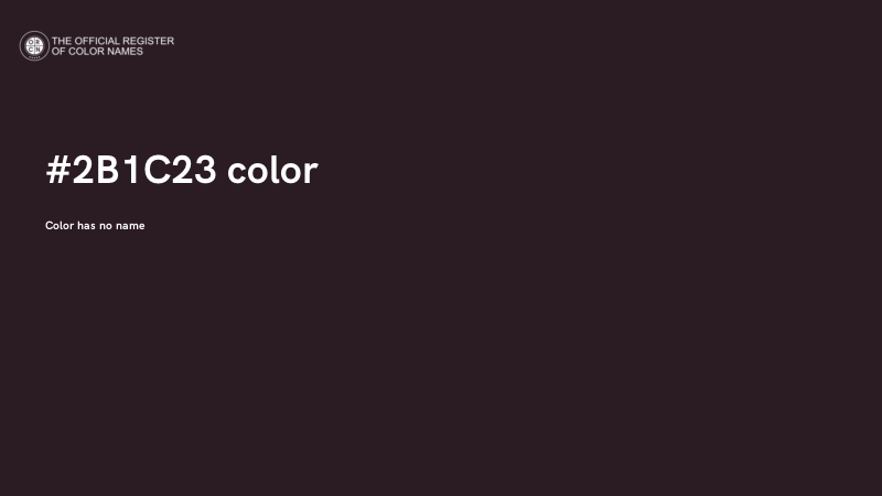 #2B1C23 color image