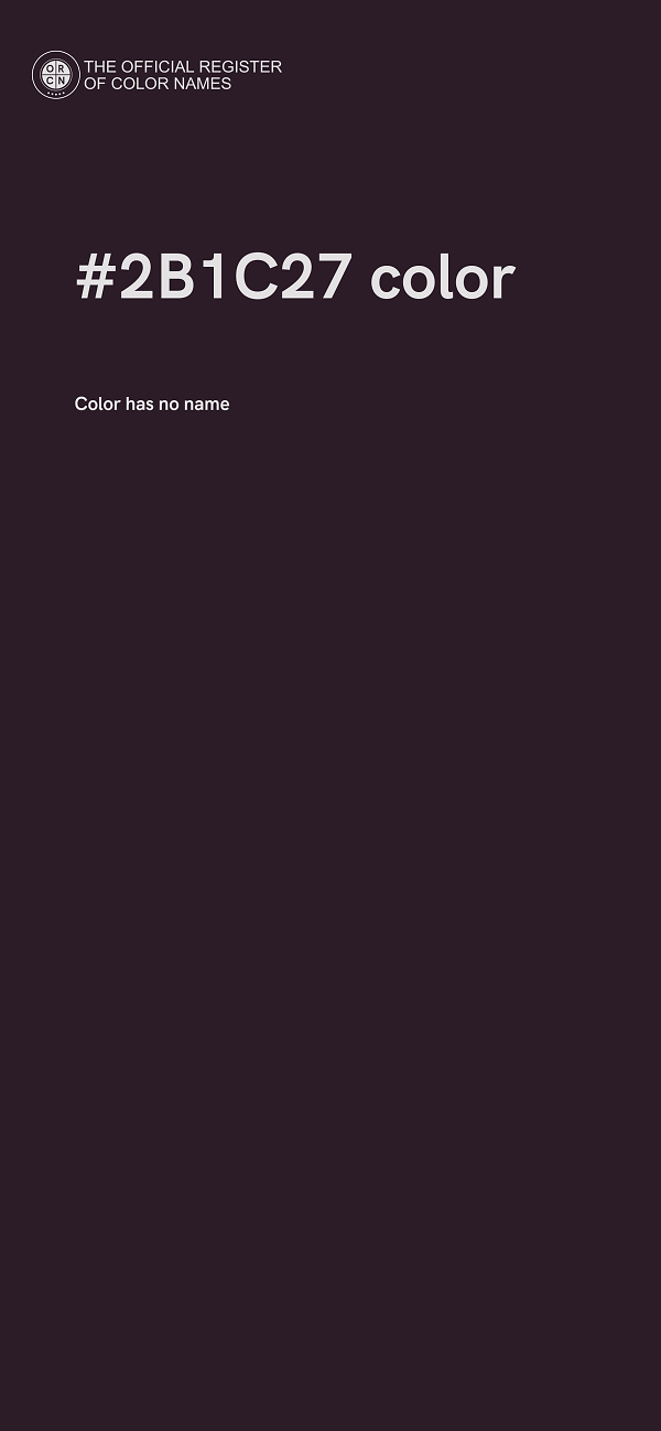 #2B1C27 color image