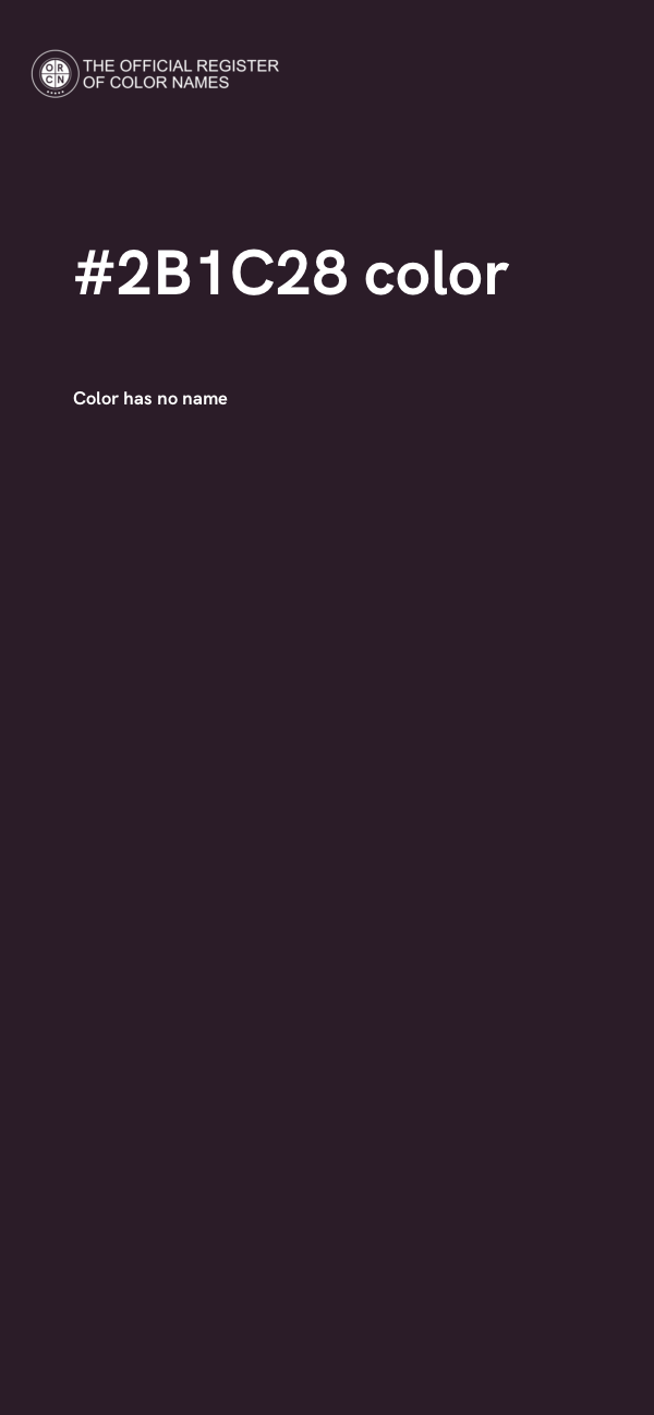 #2B1C28 color image