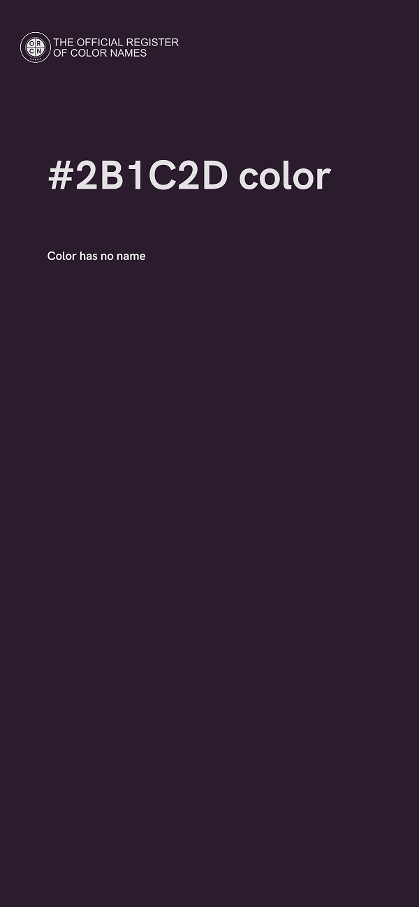#2B1C2D color image
