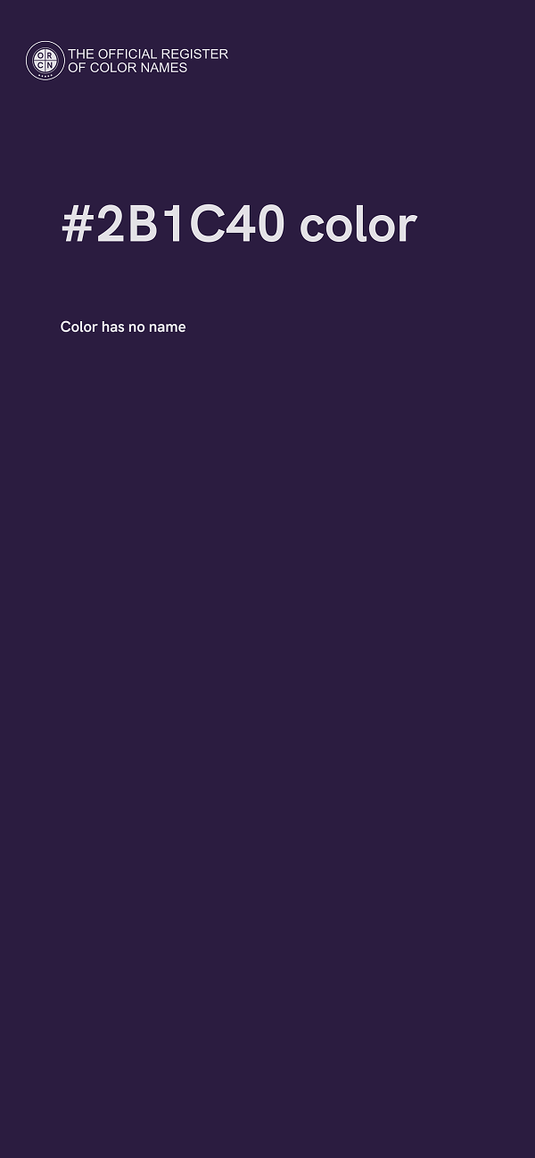 #2B1C40 color image