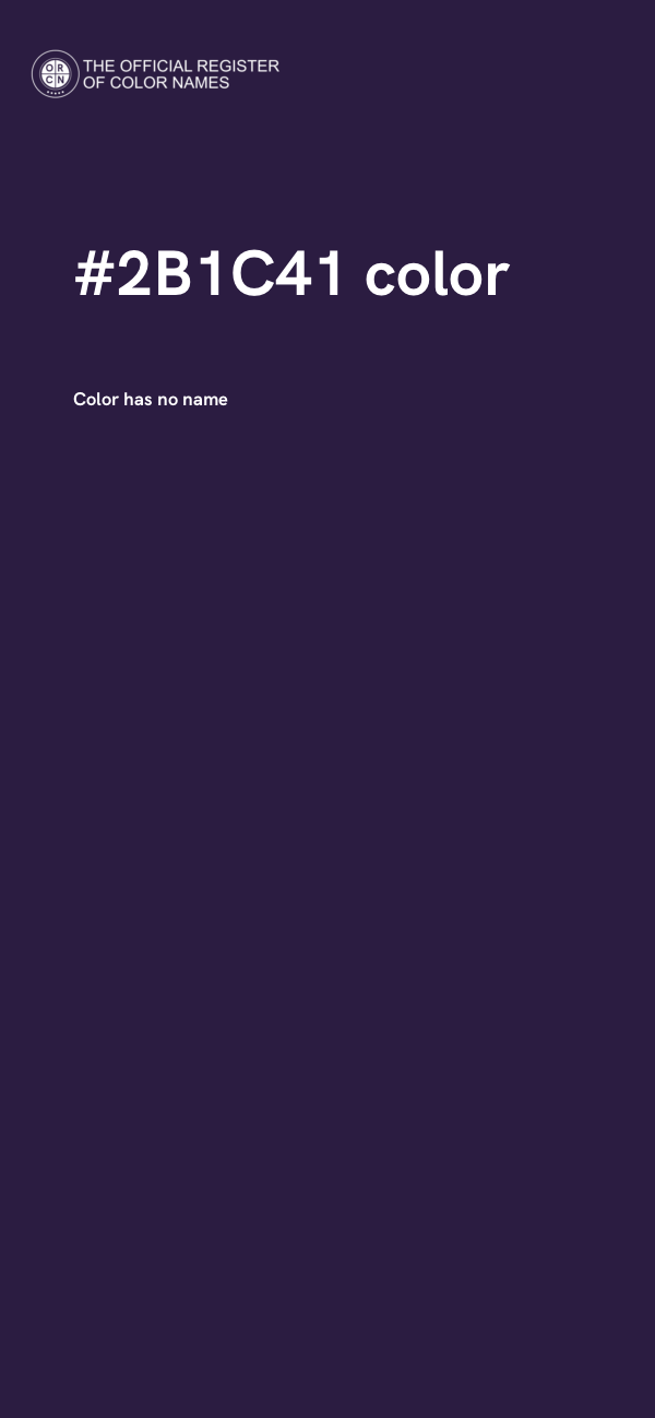 #2B1C41 color image