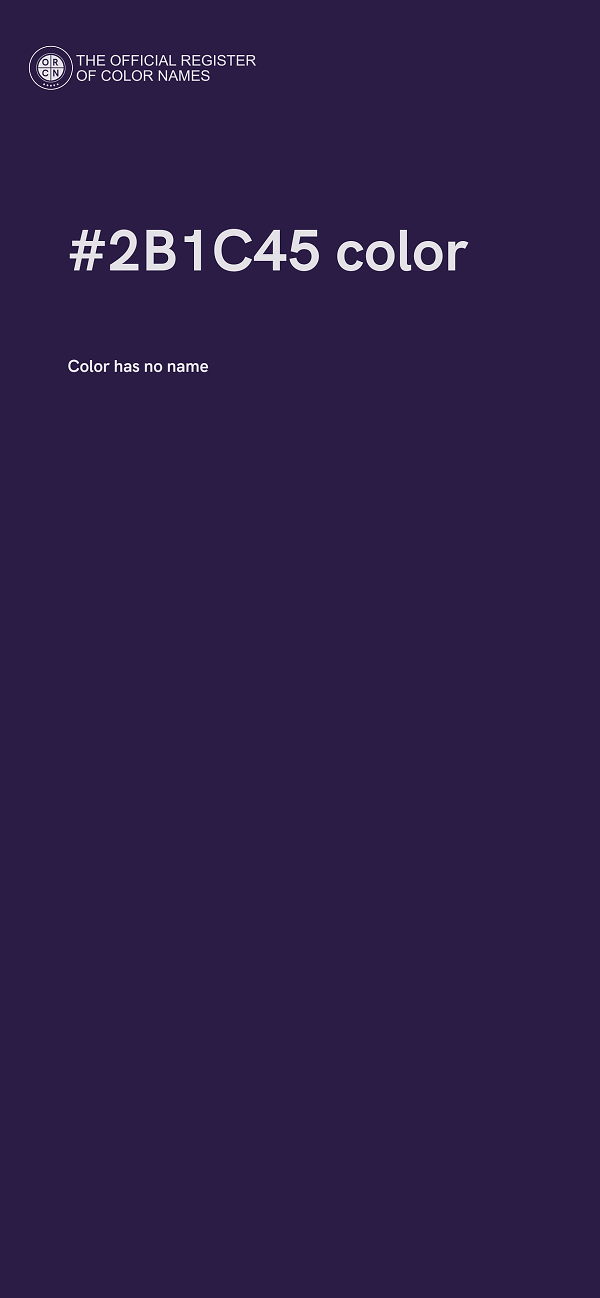 #2B1C45 color image