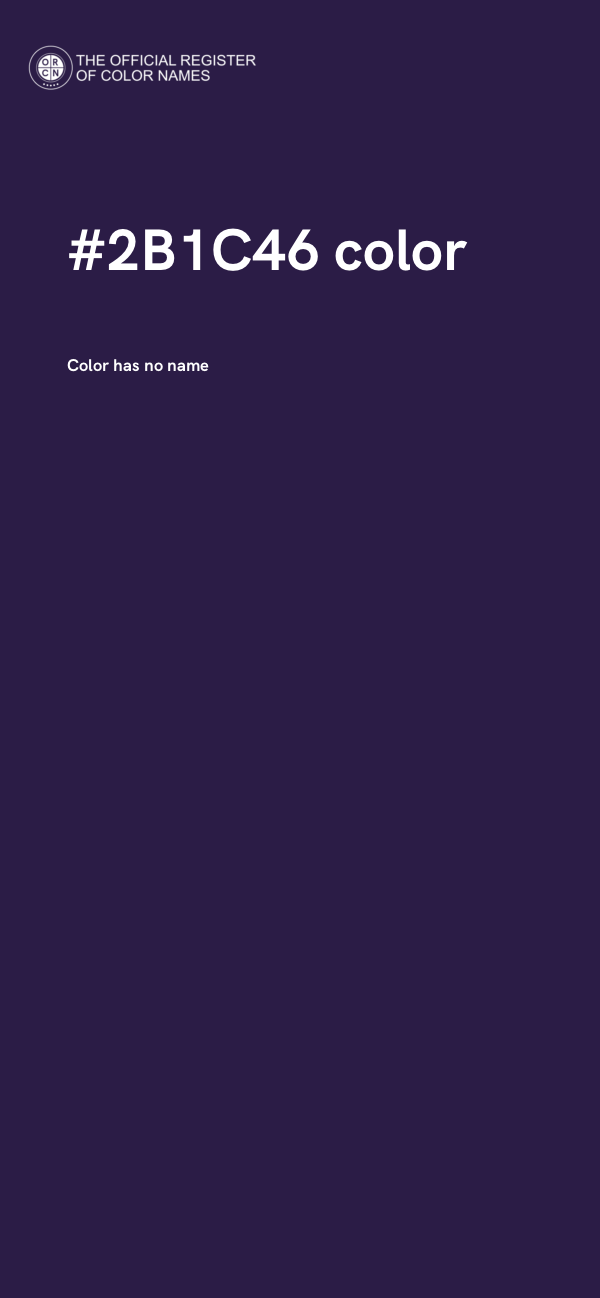 #2B1C46 color image