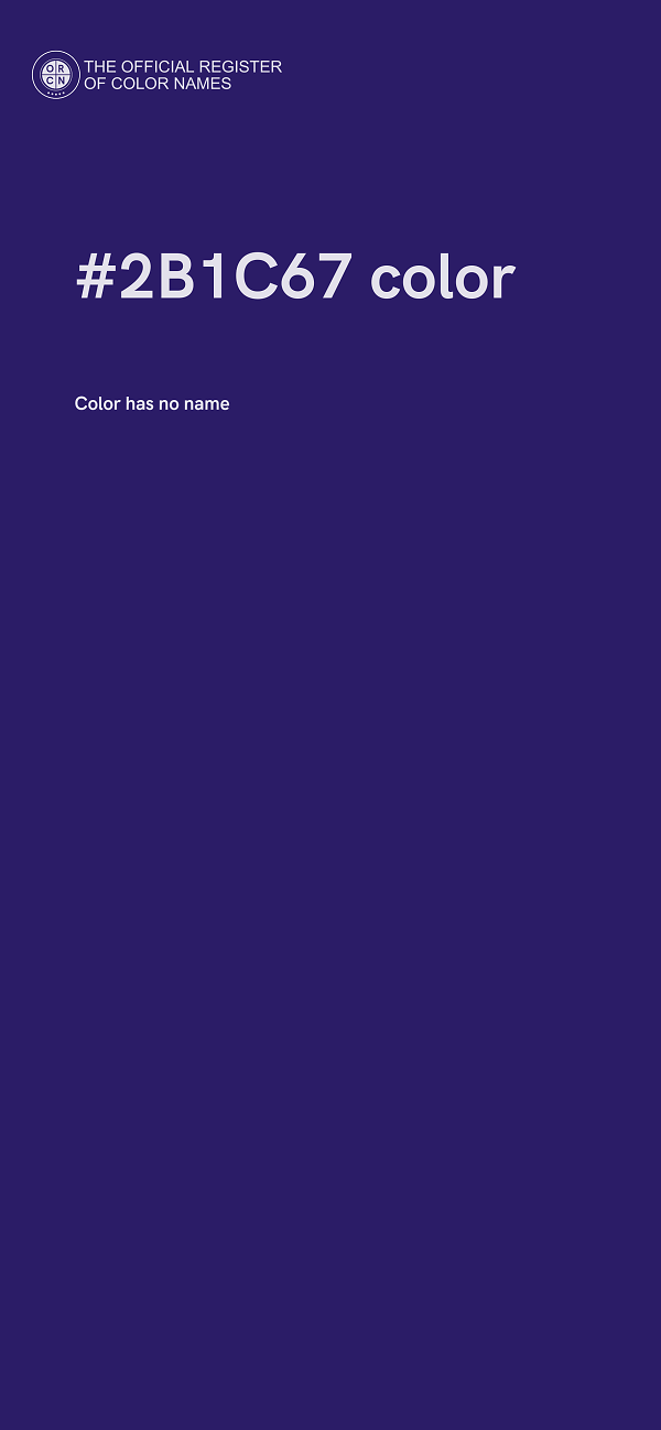 #2B1C67 color image