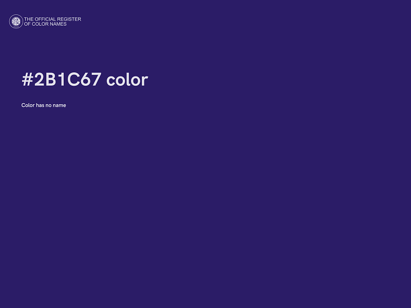 #2B1C67 color image