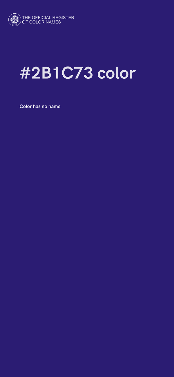 #2B1C73 color image
