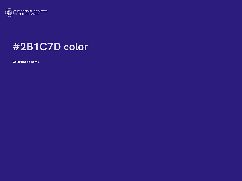 #2B1C7D color image