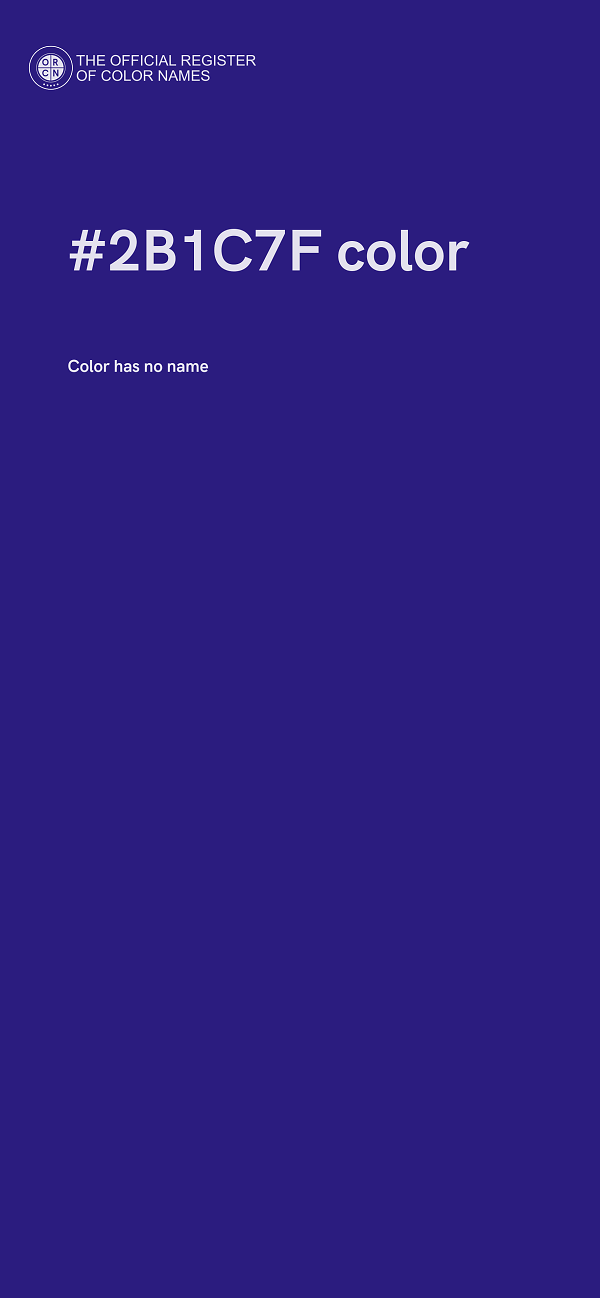 #2B1C7F color image