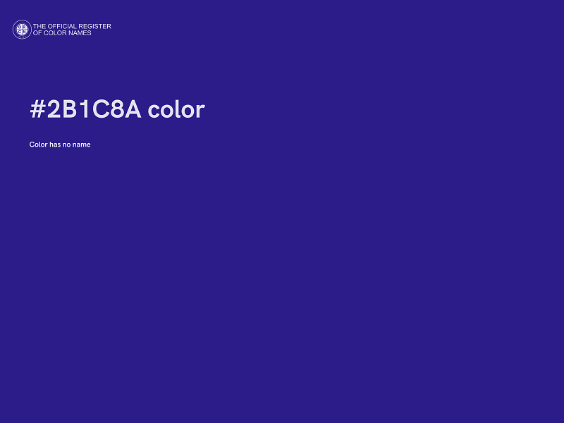 #2B1C8A color image