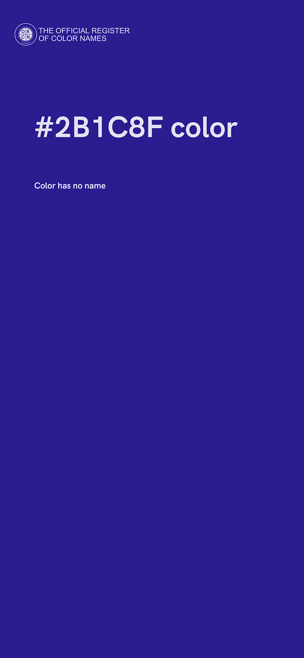 #2B1C8F color image