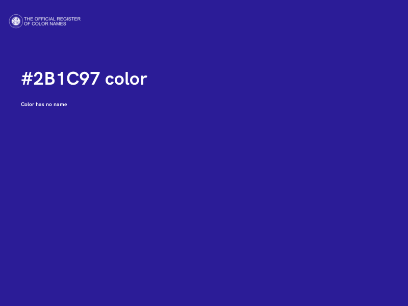 #2B1C97 color image