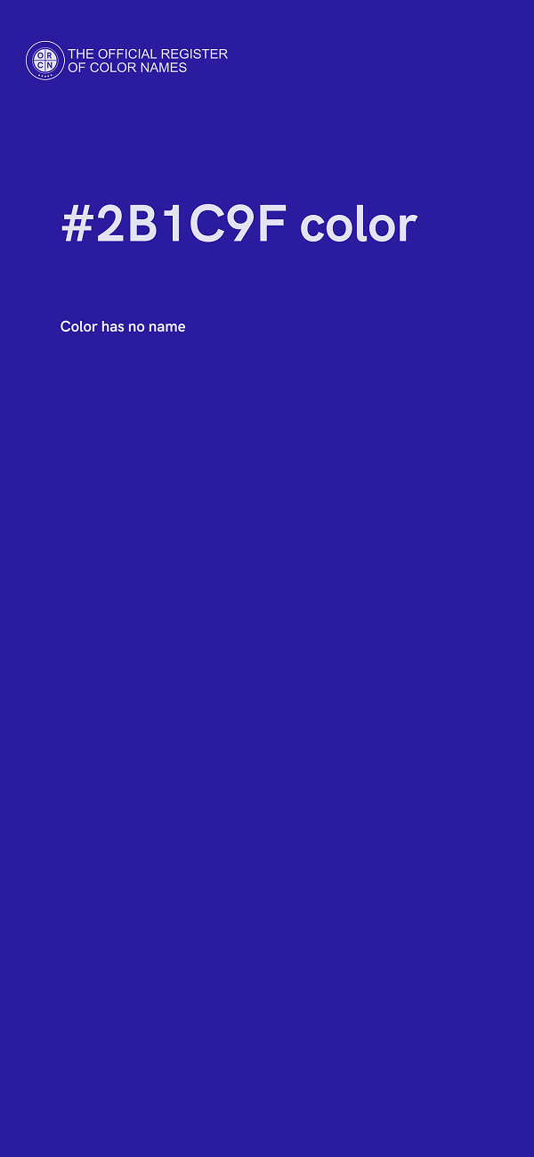 #2B1C9F color image