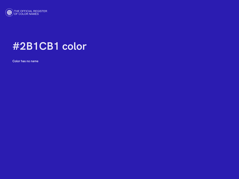 #2B1CB1 color image