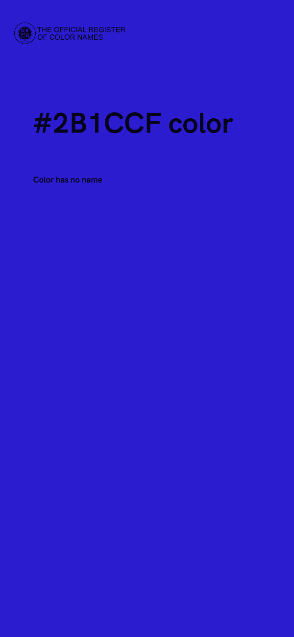 #2B1CCF color image