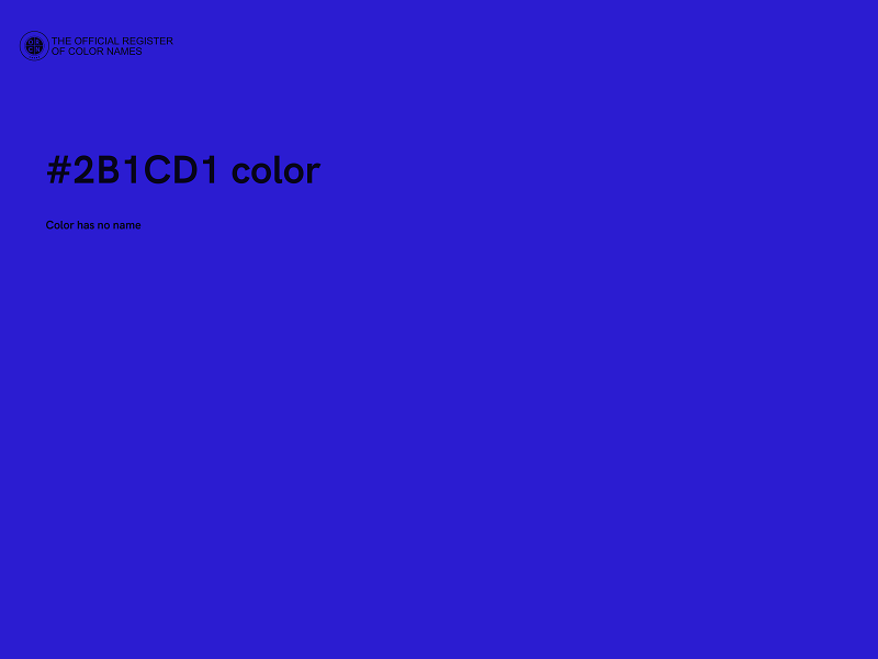 #2B1CD1 color image