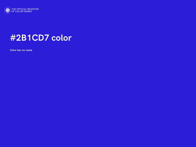 #2B1CD7 color image