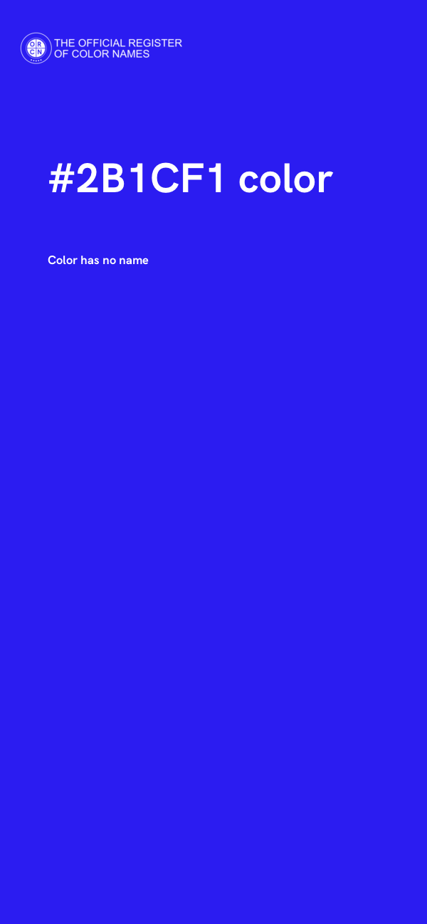 #2B1CF1 color image