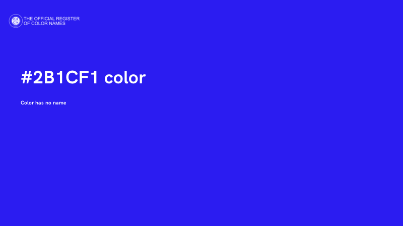 #2B1CF1 color image
